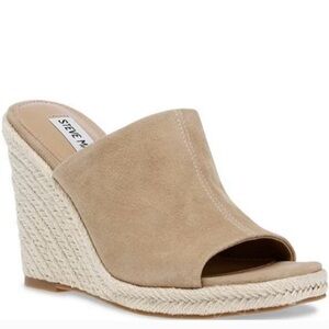 Steve Madden Urge Tan Espadrille Wedge Sandals size 9
